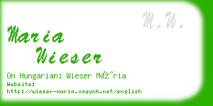 maria wieser business card